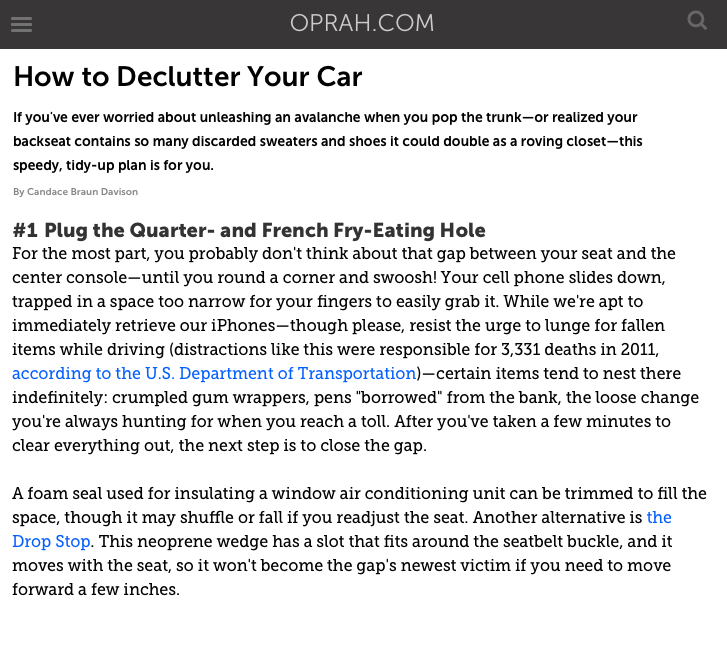 How to Declutter Your Car